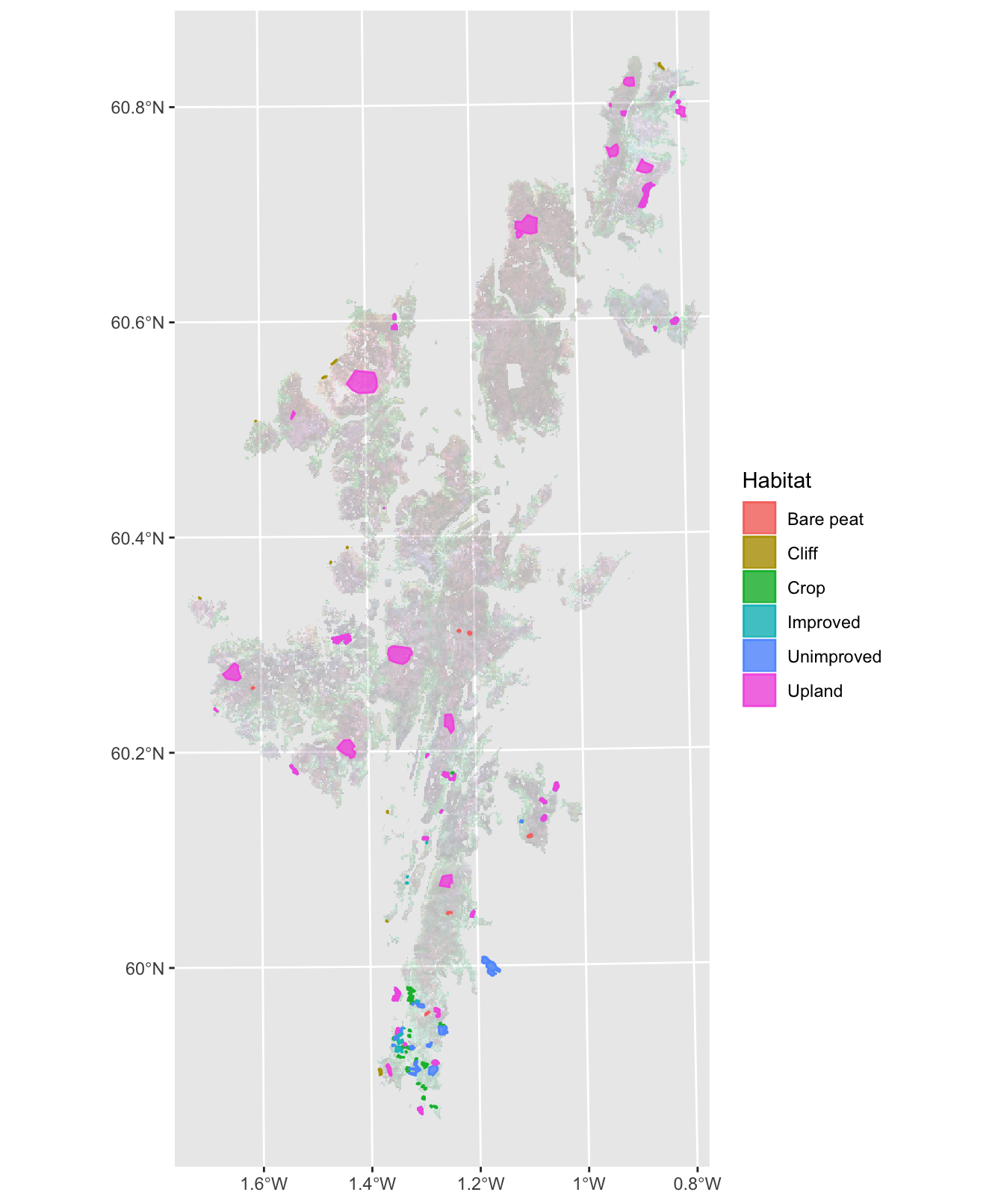 Habitat classification training areas