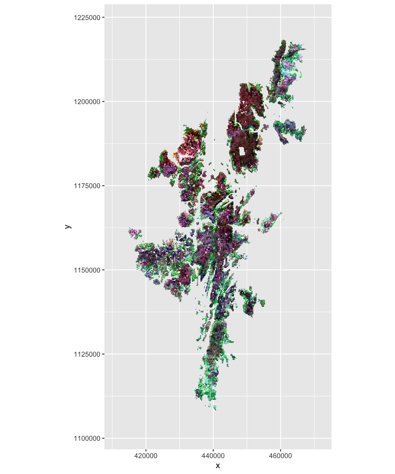 Clipped Sentinel 2 RGB composite of Shetland